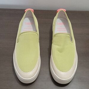 Sarto By Franco Debra 2 Mesh Women's Lime Slip-On Sneakers Size 9